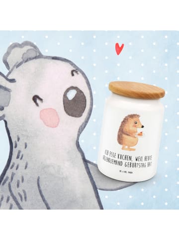 Mr. & Mrs. Panda Aufbewahrungsbehälter Igel Kuchenstück mit Spruch in Weiß