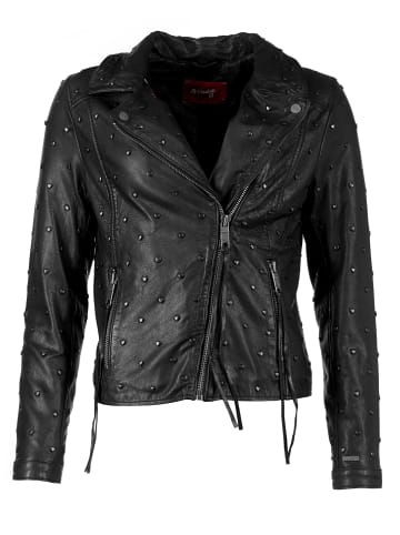Maze Lederjacke Heart in schwarz