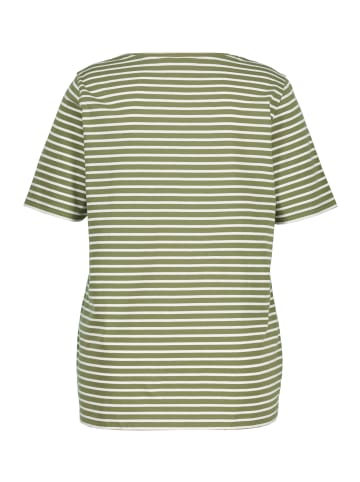 Ulla Popken Pyjama-Shirt in moosgrün
