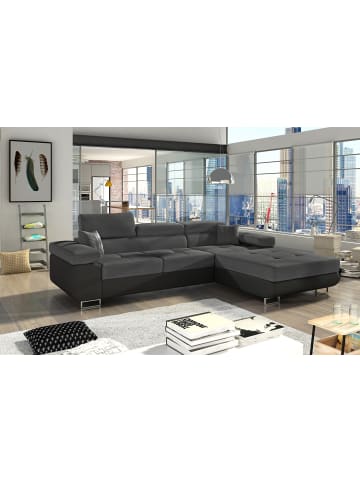 MF Design Amanda Recamiere Rechts in Grau -  (L) 203 x (B) 289 x (H) 85 cm