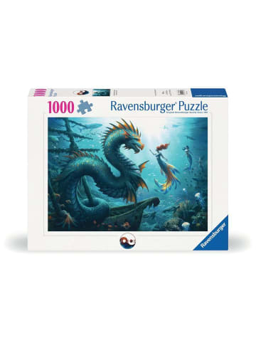 Ravensburger Puzzle 1.000 Teile Verzauberte Tiefen: Drache, Meerjungfrau und Schildkröten Ab 14 Jahre in bunt
