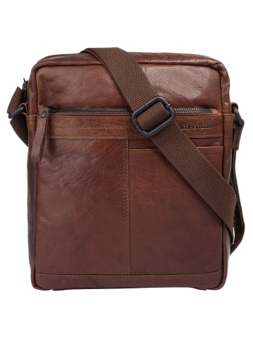 SPIKES & SPARROW Umhängetasche CROSSOVER echt Leder in cognac