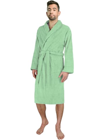 normani Unisex Premium Bademantel Sivas in Hellgrün