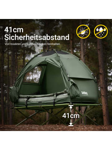 SoBuy Feldbett in Grün - (B)193 x (H)160 x (T)86cm