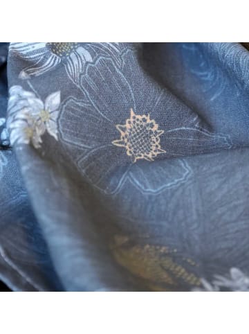 Chic Antique Geschirrtuch AIX Midnight BLUE Blau mit Blumen