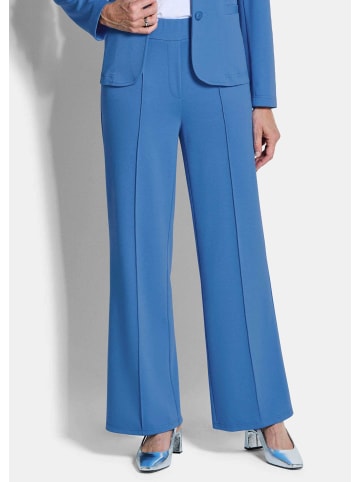GOLDNER Jersey-Hose mit Biesen in blau