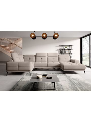 MF Design Nevido Recamiere Links in Mushroom -  (L) 201 x (B) 350 x (H) 77 cm