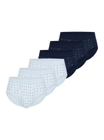 Schiesser Sportslip / Unterhose Cotton Essentials Feinripp in Dunkelblau / Hellblau