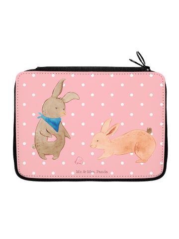 Mr. & Mrs. Panda Stiftetasche Hasen Muschel ohne Spruch in Rot Pastell