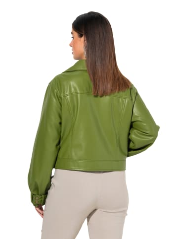 Ulla Popken Lederjacke in olive