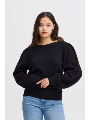 ICHI Strickpullover IHVIRELLE LS 20121631 moderner Strickpullover in schwarz
