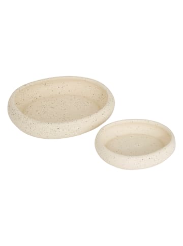 Atmosphera Créateur d'intérieur Keramikplatten WONJA, 2er-Set in Beige