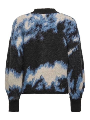 JACQUELINE de YONG Strickpullover Weich Rundhals Langarm Tiefe Schultern in Schwarz