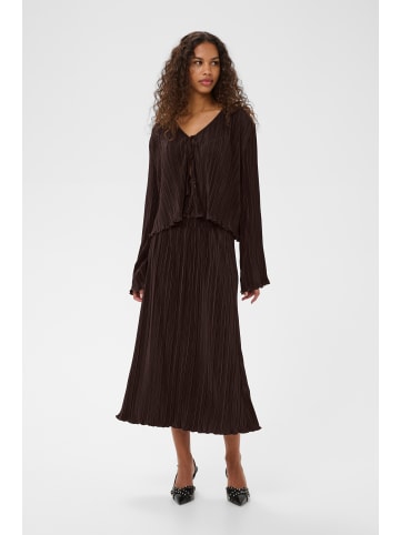 SAINT TROPEZ Strickjacke ZuniSZ Gerade Passform in Dark Oak