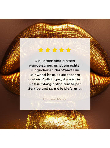 MuchoWow Leinwand bilder Goldenes Gesicht (BxH)