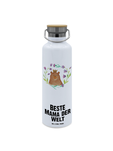 Mr. & Mrs. Panda Thermo-Trinkflasche Bär Königin mit Spruch in Weiß