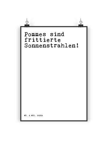Mr. & Mrs. Panda Print Pommes sind frittierte Sonnenstrahlen!...... in Weiß