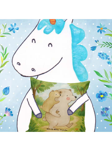 Mr. & Mrs. Panda Kopfkissen Papa Bär Design ohne Spruch in Weiß