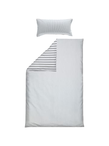 Erwin Müller Single-Jersey Wendebettwäsche in silber-weiß