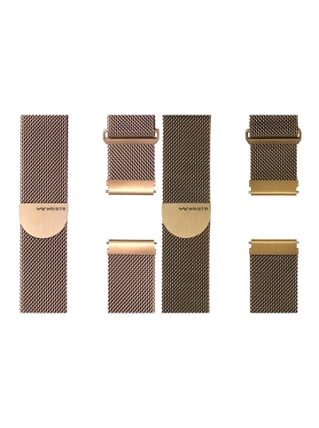 WRISTR Smartwatch-Armband (2-tlg. Set) Milanese in Roségold / Gelbgold