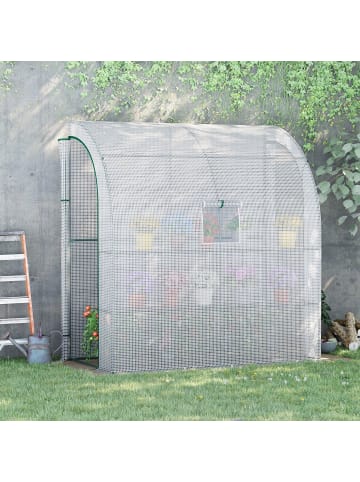 Outsunny Foliengewächshaus 200L x 100B x 215H cm Weiß