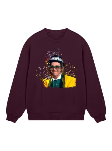 F4NT4STIC Sweatshirt TV Times Elton John At The Piano 1977 in maroon