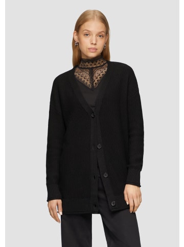 QS Strickjacke langarm in Schwarz