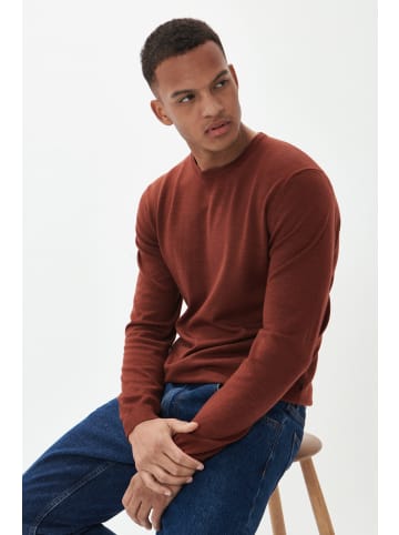 Matinique Strickpullover Margrate Gerade Passform in Cambridge Brown Melange