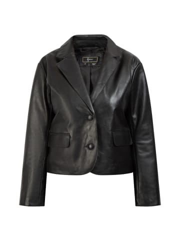 faina Lederblazer in Schwarz