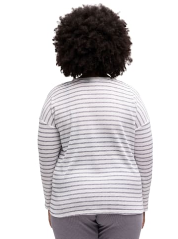 Ulla Popken Loungewear Oberteil in grau melange