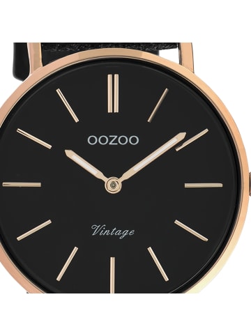 Oozoo Armbanduhr Oozoo Vintage Series schwarz mittel (ca. 32mm)