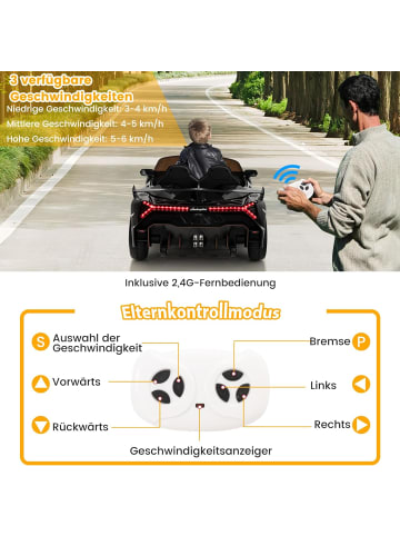 COSTWAY 12V Lamborghini Elektroauto in Schwarz