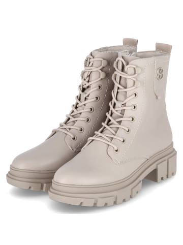 S. Oliver Combat Boots in Beige