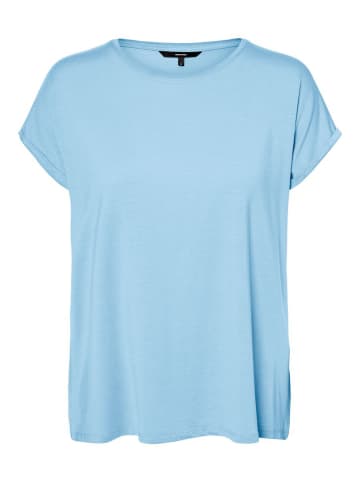 Vero Moda Einfarbiges Rundhals Basic T-Shirt VMAVA in Babyblau