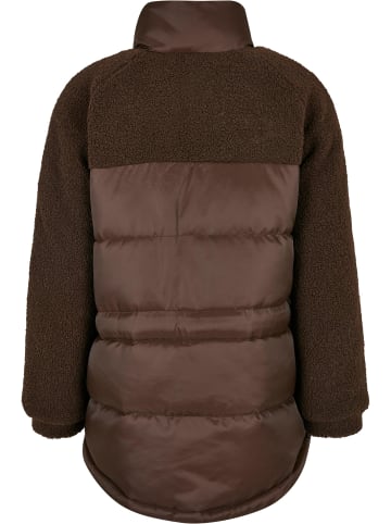 Urban Classics Urban Classics Damen Ladies Sherpa Mix Puffer Jacket in brown