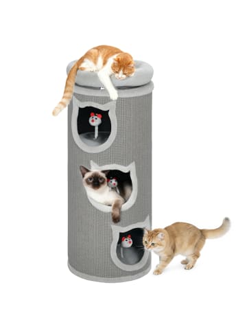 Pawhut Kratztonne Grau 38L x 38B x 96H cm