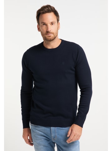 DreiMaster Herren Rundhalspullover in Marine