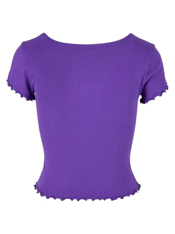 Urban Classics Urban Classics Damen Ladies Rib Babylock Tee in realviolet