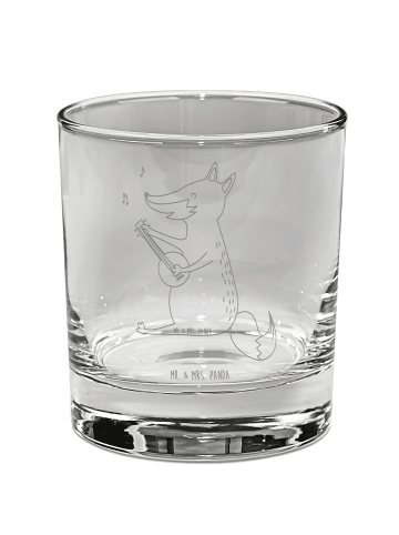 Mr. & Mrs. Panda Whiskey Glas Fuchs Gitarre ohne Spruch in Transparent