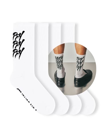von Jungfeld Tennissocken Happy Tennis Socken in Weiß