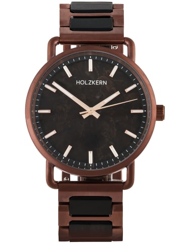 Holzkern Armbanduhr Quarz Espressino Kaffee/Ahorn Braun