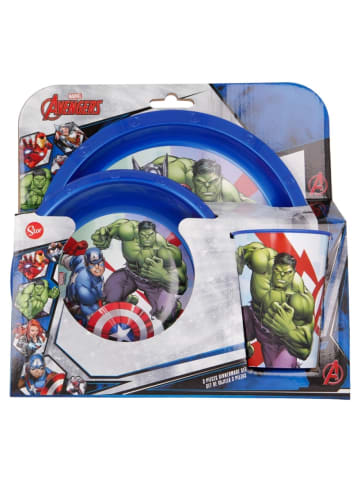 Stor Marvel Avengers Set Teller Schale Becher Tasse Schüssel Kindergeschirr 3 Jahre