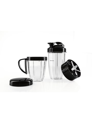 Gourmet Maxx Zubehör-Set L 6-tlg. schwarz für Nutrition Mixer Schwarz