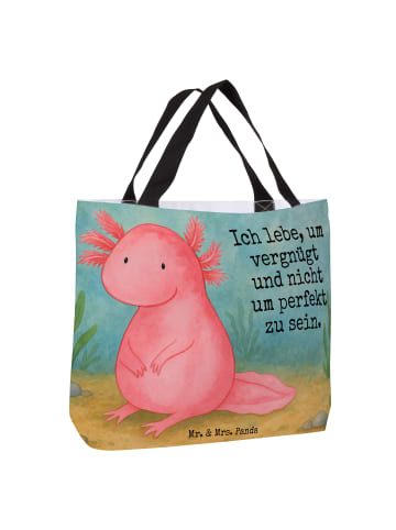 Mr. & Mrs. Panda Tasche Axolotl Niedlich Design mit Spruch in Weiß