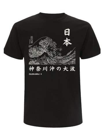 F4NT4STIC T-Shirt Kanagawa Welle Japan in schwarz