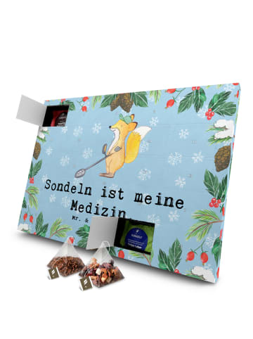 Mr. & Mrs. Panda Adventskalender Fuchs Metalldetektor mit Spruch in Eisblau