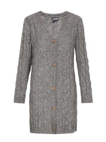 DreiMaster Damen Cardigan in Grau Melange