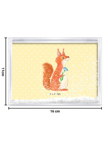 Mr. & Mrs. Panda Bilderrahmen Eichhörnchen Blume ohne Spruch in Gelb Pastell