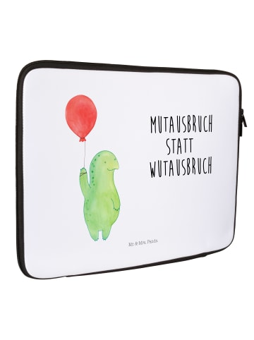Mr. & Mrs. Panda Notebook Tasche Schildkröte Luftballon mit Spruch in Weiß