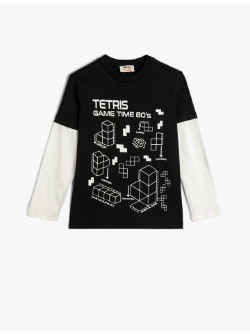 KOTON T-shirt in Schwarz